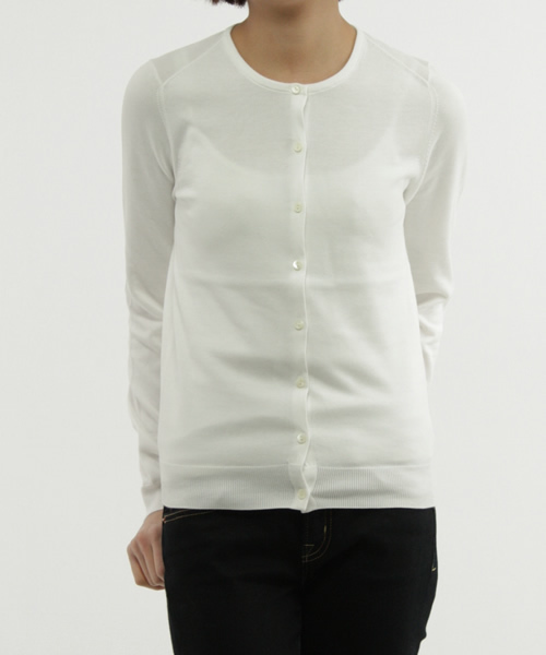 UNITED ARROWS（ユナイテッドアローズ）の「○UAS CO C/N CGN◇（カーディガン/ボレロ・レディース・ホワイト/ブラック/ピンク/ケリー/イエロー/ロイヤルブルー・38/40）」の2枚目の写真