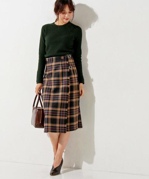 UNITED ARROWS(ユナイテッドアローズ)の「○UWBT MINI CABLE ニット(ニット/セーター・レディース・オフホワイト/ベージュ/ダークグリーン/ネイビー・FREE)」の9枚目の写真