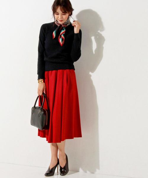 UNITED ARROWS(ユナイテッドアローズ)の「○UWBT MINI CABLE ニット(ニット/セーター・レディース・オフホワイト/ベージュ/ダークグリーン/ネイビー・FREE)」の12枚目の写真