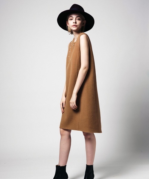 Allureville アルアバイル の ウールリバーノースリーブワンピース ワンピース Wear Allureville アルアバイル の ウールリバーノースリーブワンピース ワンピース Wear