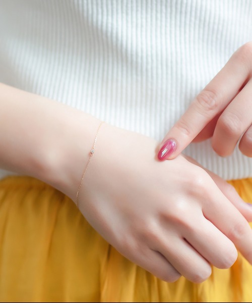 Phoebe（フィービィー）の「<ラストワン>【K10】ディアブレスレット/BOX&ショッパーつき（ブレスレット・レディース・クリア・FREE）」の5枚目の写真