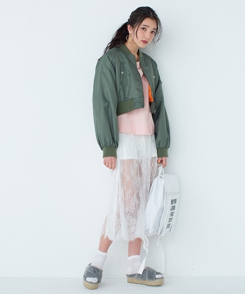 WEGO(ウィゴー)の「WEGO/2WAYシアーレースギャザースカート(スカート・レディース・ピンク/ホワイト/イエロー/ブラック/サックスブルー・FREE)」の16枚目の写真