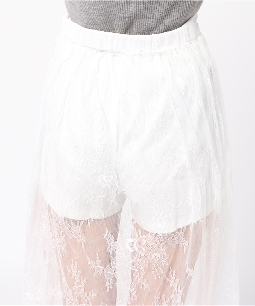 WEGO(ウィゴー)の「WEGO/2WAYシアーレースギャザースカート(スカート・レディース・ピンク/ホワイト/イエロー/ブラック/サックスブルー・FREE)」の22枚目の写真