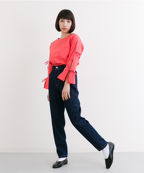 MERLOT（メルロー）の「スカラップ配色ポッケデニムパンツ2216（デニムパンツ・レディース・ネイビー/ライトブルー・SS）」の21枚目の写真