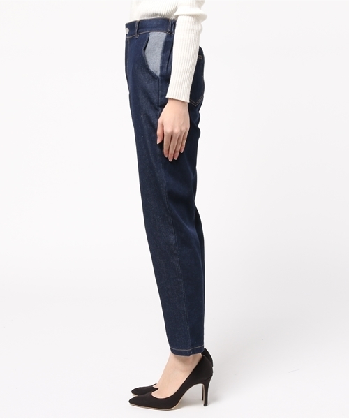 MERLOT（メルロー）の「スカラップ配色ポッケデニムパンツ2216（デニムパンツ・レディース・ネイビー/ライトブルー・SS）」の4枚目の写真