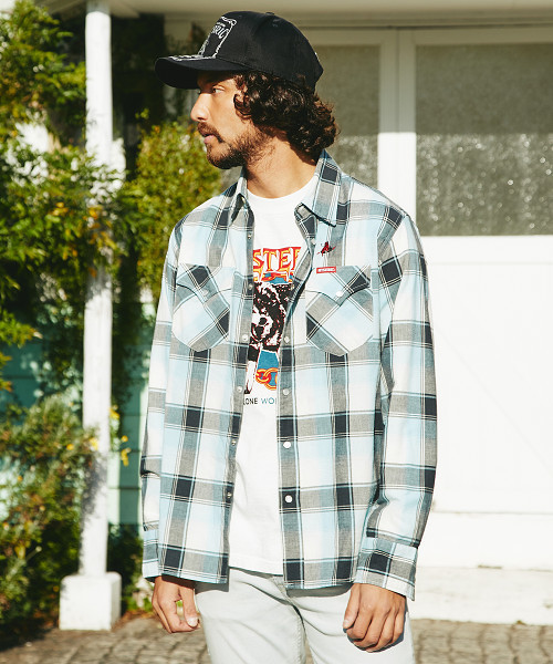 HYSTERIC GLAMOUR(ヒステリックグラマー)の「長袖ウエスタンSH(シャツ/ブラウス・メンズ・ピンク系その他/グリーン系その他/ブルー系その他・SMALL/MEDIUM/LARGE)」の2枚目の写真