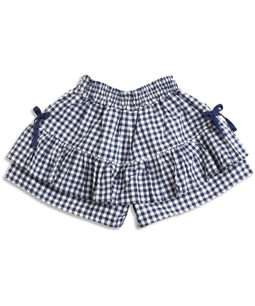 algy（アルジー）の「ギンガムチェックぺプラムキュロット（その他パンツ・キッズ・レッド/ネイビー/ブラック・SMALL/XX-SMALL/MEDIUM/X-SMALL）」の5枚目の写真