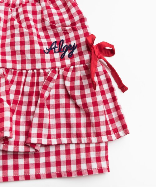 algy（アルジー）の「ギンガムチェックぺプラムキュロット（その他パンツ・キッズ・レッド/ネイビー/ブラック・SMALL/XX-SMALL/MEDIUM/X-SMALL）」の8枚目の写真