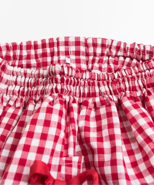 algy（アルジー）の「ギンガムチェックぺプラムキュロット（その他パンツ・キッズ・レッド/ネイビー/ブラック・SMALL/XX-SMALL/MEDIUM/X-SMALL）」の9枚目の写真