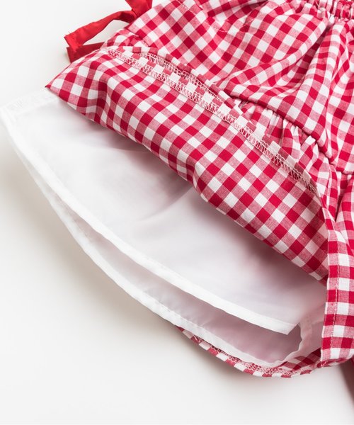 algy（アルジー）の「ギンガムチェックぺプラムキュロット（その他パンツ・キッズ・レッド/ネイビー/ブラック・SMALL/XX-SMALL/MEDIUM/X-SMALL）」の12枚目の写真