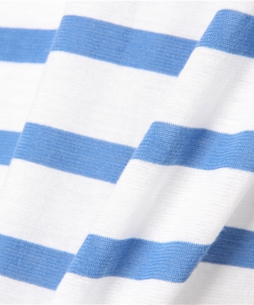 Ne-net（ネネット）の「S なみなみレースボーダー（Tシャツ/カットソー・レディース・イエロー/ブルー/グリーン・02）」の15枚目の写真