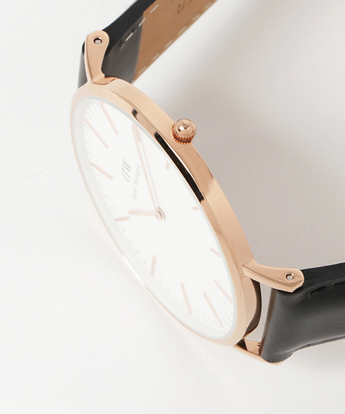 Daniel Wellington（ダニエルウェリントン）の「Daniel Wellington / ダニエル・ウェリントン Classic Sheffield  クォーツ レザーバンド DW00100007(0107DW)（アナログ腕時計・メンズ・ブラック×ゴールド・FREE）」の3枚目の写真
