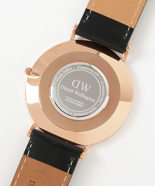 Daniel Wellington（ダニエルウェリントン）の「Daniel Wellington / ダニエル・ウェリントン Classic Sheffield  クォーツ レザーバンド DW00100007(0107DW)（アナログ腕時計・メンズ・ブラック×ゴールド・FREE）」の4枚目の写真