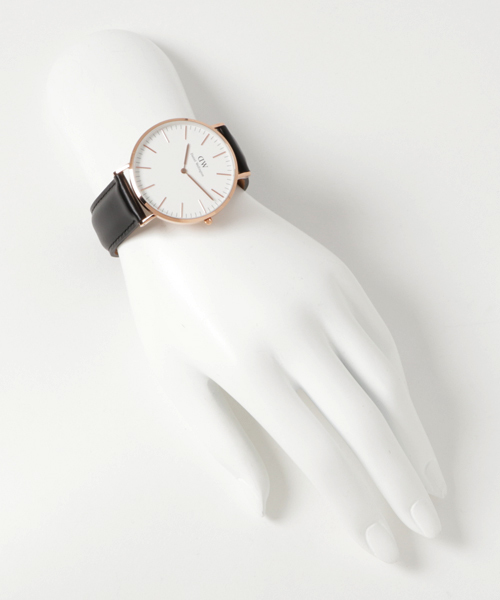 Daniel Wellington（ダニエルウェリントン）の「Daniel Wellington / ダニエル・ウェリントン Classic Sheffield  クォーツ レザーバンド DW00100007(0107DW)（アナログ腕時計・メンズ・ブラック×ゴールド・FREE）」の7枚目の写真