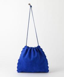 美品 LUDLOW ラドロー スカラップ オールレザー ショルダーバッグ 巾着 LUDLOW - 美品 LUDLOW ラドロー スカラップ オールレザー
