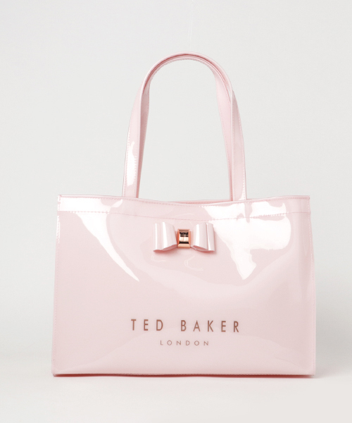 Ted Baker テッドベーカー の Madicon 新作 リボン ビニール アイコンバッグ Mサイズ ピンクゴールドのみ ゾゾタウン 限定商品 トートバッグ Wear