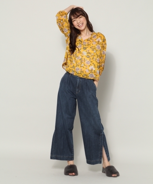 BLISS POINT(ブリスポイント)の「【Sサイズ展開】スソスリットデニムパンツ / 764548(デニムパンツ・レディース・ブラック/ネイビー・SMALL/LARGE/MEDIUM)」の13枚目の写真