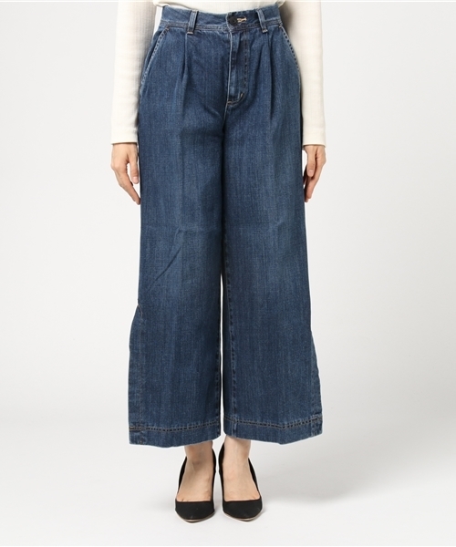 BLISS POINT(ブリスポイント)の「【Sサイズ展開】スソスリットデニムパンツ / 764548(デニムパンツ・レディース・ブラック/ネイビー・SMALL/LARGE/MEDIUM)」の3枚目の写真