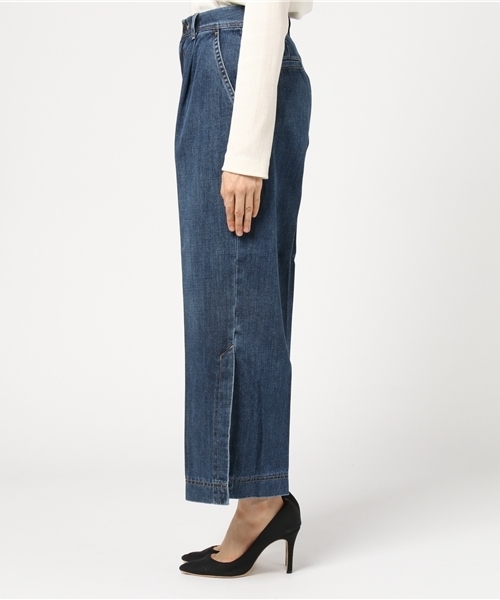 BLISS POINT(ブリスポイント)の「【Sサイズ展開】スソスリットデニムパンツ / 764548(デニムパンツ・レディース・ブラック/ネイビー・SMALL/LARGE/MEDIUM)」の4枚目の写真