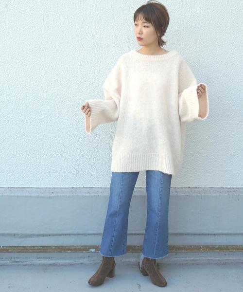 Another Edition(アナザーエディション)の「ボートネックビッグニットプルオーバー ◆(ニット/セーター・レディース・ナチュラル/コバルトブルー/ピンク・FREE)」の22枚目の写真