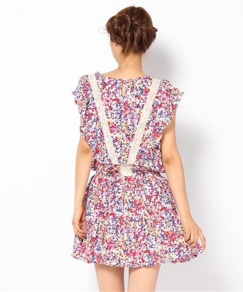 Another Edition（アナザーエディション）の「KIIRAコバナ V LACE OP（ワンピース・レディース・ホワイト/コバルトブルー・フリー）」の4枚目の写真