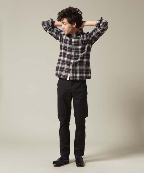 BEAMS（ビームス）の「□【新品番で販売】BEAMS / “SKINNY” チェックWORKシャツ（シャツ/ブラウス・メンズ・グレー/マスタード・SMALL/MEDIUM/LARGE）」の3枚目の写真