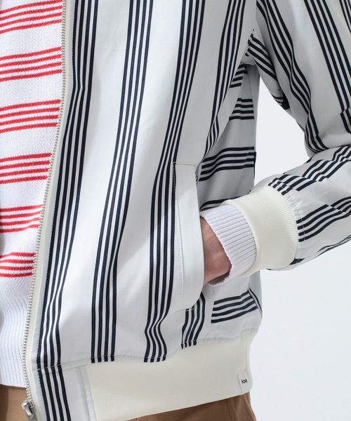 koe×THOM BROWNE（コエトムブラウン）の「[koe×THOM BROWNE]MENS TRACK JACKET（ブルゾン・メンズ・マルチ/ストライプ・LARGE/MEDIUM/SMALL）」の8枚目の写真