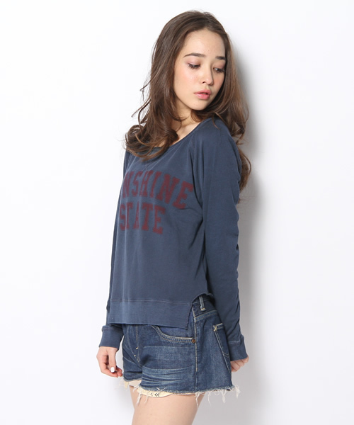 WEGO（ウィゴー）の「ロゴプリントスウェットプルオーバー（スウェット・レディース・ブラック/杢グレー/オートミール/ブルー/レッド・FREE）」の7枚目の写真