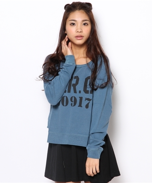 WEGO（ウィゴー）の「ロゴプリントスウェットプルオーバー（スウェット・レディース・ブラック/杢グレー/オートミール/ブルー/レッド・FREE）」の16枚目の写真