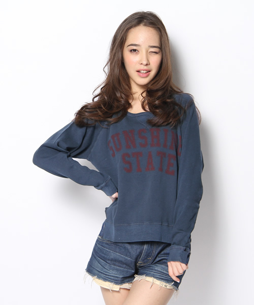 WEGO（ウィゴー）の「ロゴプリントスウェットプルオーバー（スウェット・レディース・ブラック/杢グレー/オートミール/ブルー/レッド・FREE）」の13枚目の写真