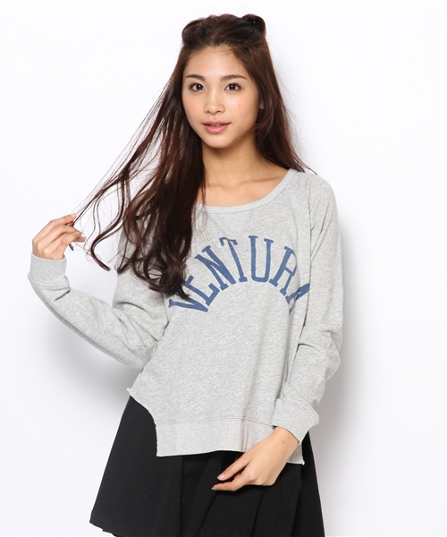 WEGO（ウィゴー）の「ロゴプリントスウェットプルオーバー（スウェット・レディース・ブラック/杢グレー/オートミール/ブルー/レッド・FREE）」の14枚目の写真