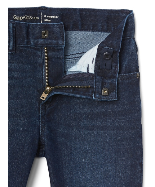 GAP（ギャップ）の「Gap スリムフィットジーンズ（インディストラクティブル）（デニムパンツ・キッズ・ダークインディゴブルー・160cm/140cm/130cm/170cm/150cm/155cm/120cm）」の3枚目の写真