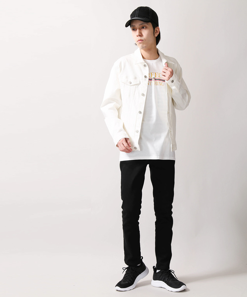 WEGO（ウィゴー）の「WEGO/ストレッチカラーデニムジャケット（デニムジャケット・メンズ・ブラック/ホワイト・LARGE/SMALL/MEDIUM/X-LARGE）」の14枚目の写真