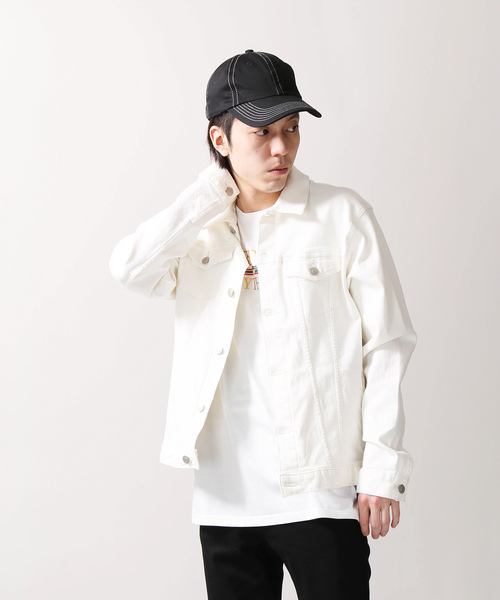 WEGO（ウィゴー）の「WEGO/ストレッチカラーデニムジャケット（デニムジャケット・メンズ・ブラック/ホワイト・LARGE/SMALL/MEDIUM/X-LARGE）」の13枚目の写真