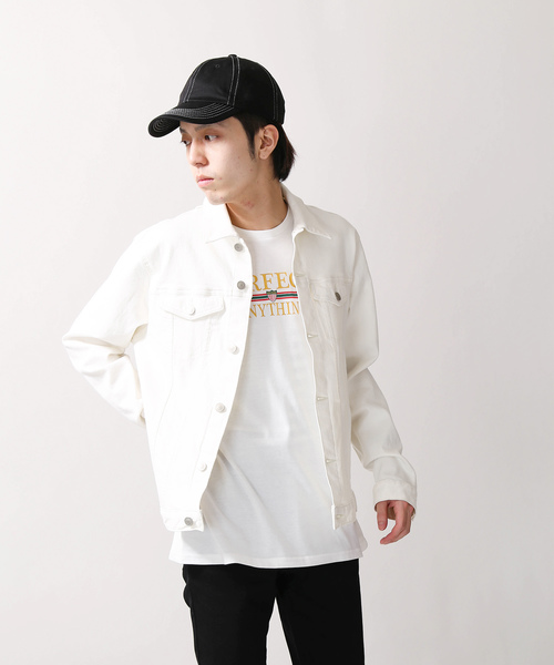 WEGO（ウィゴー）の「WEGO/ストレッチカラーデニムジャケット（デニムジャケット・メンズ・ブラック/ホワイト・LARGE/SMALL/MEDIUM/X-LARGE）」の12枚目の写真