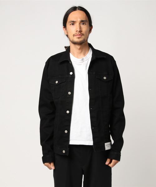 WEGO（ウィゴー）の「WEGO/ストレッチカラーデニムジャケット（デニムジャケット・メンズ・ブラック/ホワイト・LARGE/SMALL/MEDIUM/X-LARGE）」の7枚目の写真