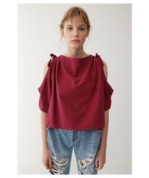 MOUSSY | SHOULDER OPEN CRAPE TOP(Tシャツ/カットソー)