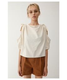MOUSSY | SHOULDER OPEN CRAPE TOP(Tシャツ/カットソー)