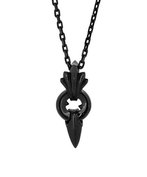 LION HEART（ライオンハート）の「“HOWL”ミディアムファングドネックレス/シルバー925【LION HEART / ライオンハート】（ネックレス・メンズ・シルバー/ブラック・50㎝/50cm）」の2枚目の写真