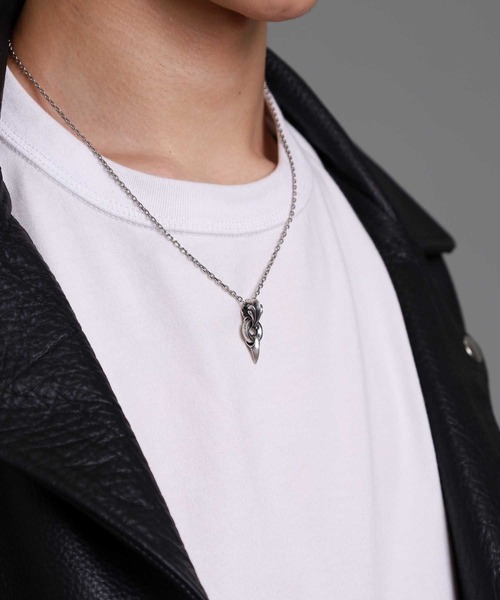 LION HEART（ライオンハート）の「“HOWL”ミディアムファングドネックレス/シルバー925【LION HEART / ライオンハート】（ネックレス・メンズ・シルバー/ブラック・50㎝/50cm）」の10枚目の写真