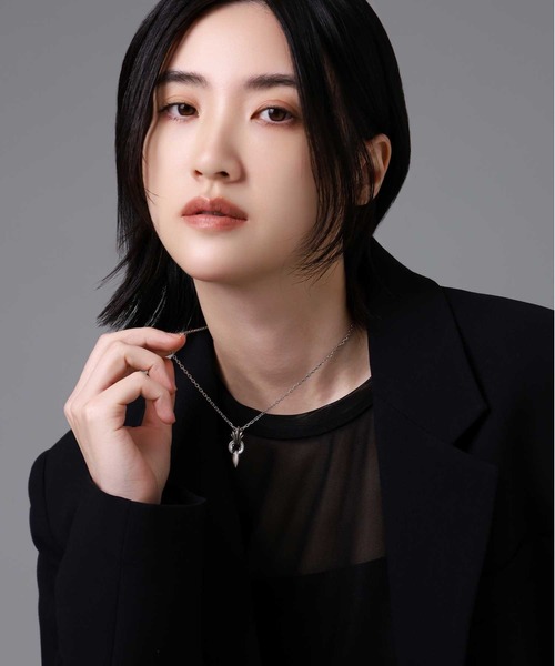 LION HEART（ライオンハート）の「“HOWL”ミディアムファングドネックレス/シルバー925【LION HEART / ライオンハート】（ネックレス・メンズ・シルバー/ブラック・50㎝/50cm）」の20枚目の写真