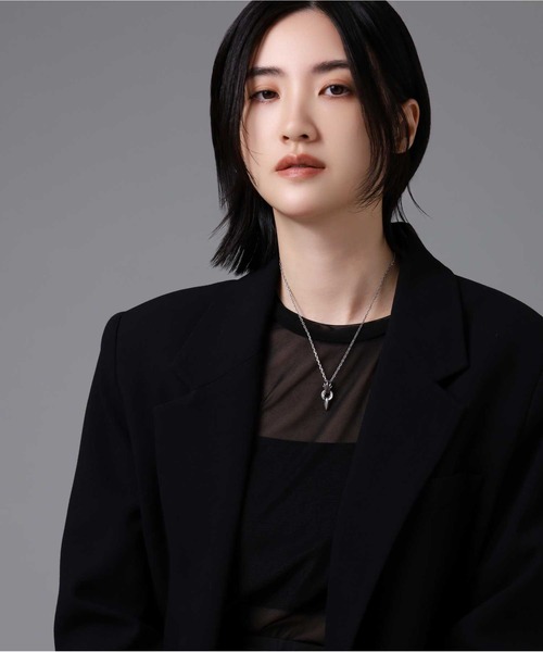 LION HEART（ライオンハート）の「“HOWL”ミディアムファングドネックレス/シルバー925【LION HEART / ライオンハート】（ネックレス・メンズ・シルバー/ブラック・50㎝/50cm）」の21枚目の写真