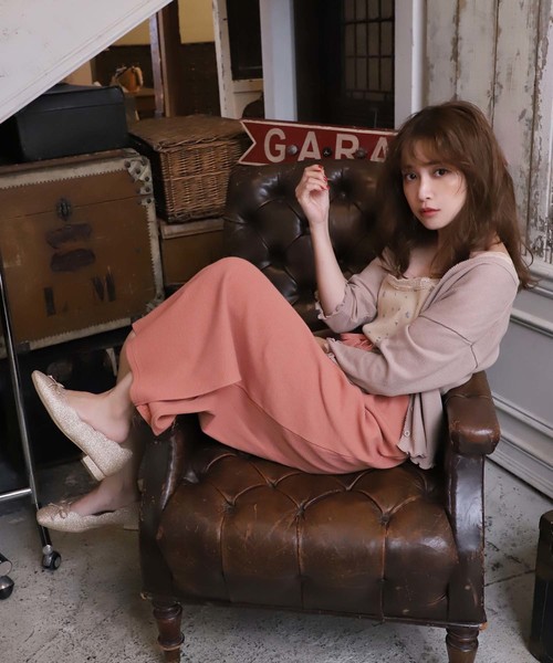 one after another NICE CLAUP（ワンアフターアナザーナイスクラップ）の「サーマルミディスカート（スカート・レディース・アイボリー/ベージュ/ミント/コーラルピンク・FREE）」の15枚目の写真