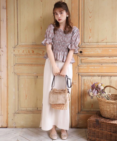 one after another NICE CLAUP（ワンアフターアナザーナイスクラップ）の「サーマルミディスカート（スカート・レディース・アイボリー/ベージュ/ミント/コーラルピンク・FREE）」の20枚目の写真