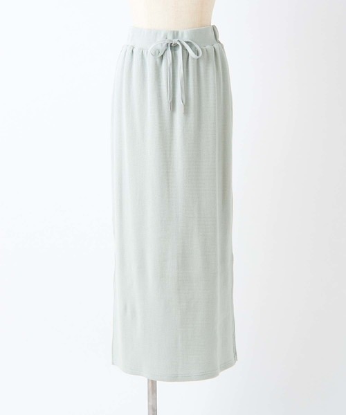 one after another NICE CLAUP（ワンアフターアナザーナイスクラップ）の「サーマルミディスカート（スカート・レディース・アイボリー/ベージュ/ミント/コーラルピンク・FREE）」の10枚目の写真