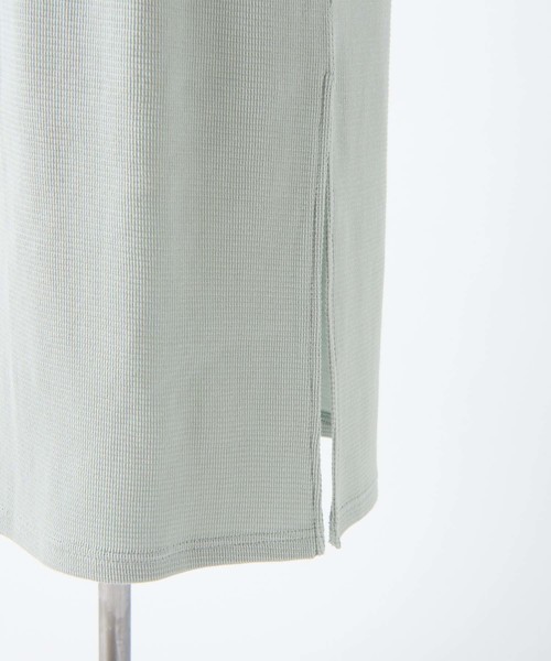 one after another NICE CLAUP（ワンアフターアナザーナイスクラップ）の「サーマルミディスカート（スカート・レディース・アイボリー/ベージュ/ミント/コーラルピンク・FREE）」の8枚目の写真