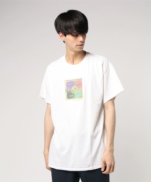 SURROUND（サラウンド）の「【SURROUND/サラウンド】ZAP半袖Tシャツ（Tシャツ/カットソー・メンズ・ホワイト/ブラック・MEDIUM/LARGE）」の5枚目の写真