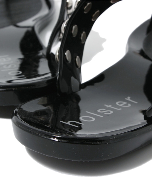 holster（ホルスター）の「【holster】holster スタッズ（サンダル・レディース・ブラック/ゴールド・24.5cm/23.5cm）」の8枚目の写真