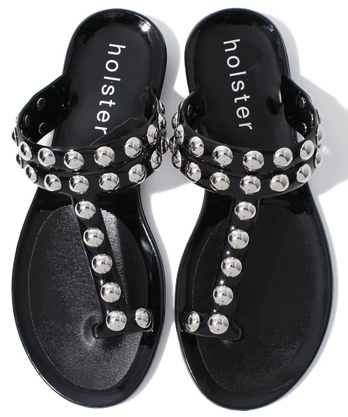 holster（ホルスター）の「【holster】holster スタッズ（サンダル・レディース・ブラック/ゴールド・24.5cm/23.5cm）」の9枚目の写真