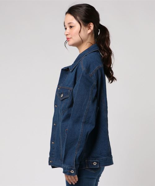 archives（アルシーヴ）の「ビッグシルエットGジャン（デニムジャケット・レディース・ネイビー/ロイヤルブルー・MEDIUM）」の3枚目の写真